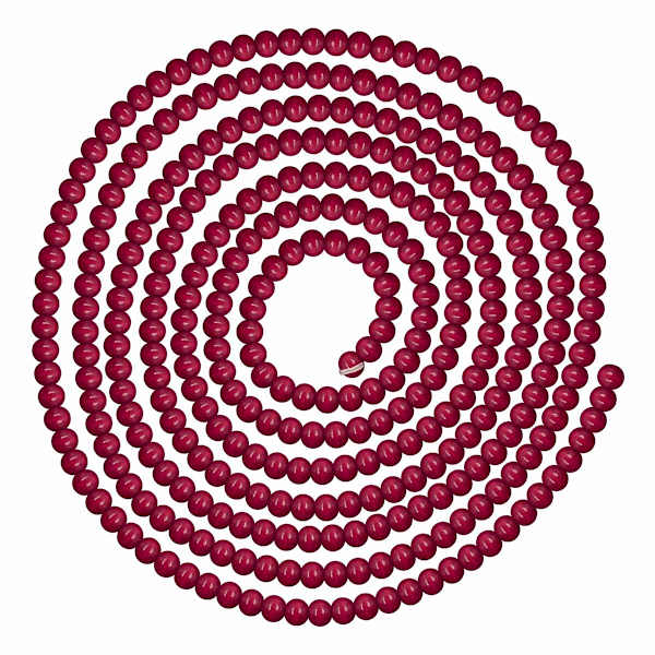 Homespun Holiday Red Wooden Bead Garland, 144"