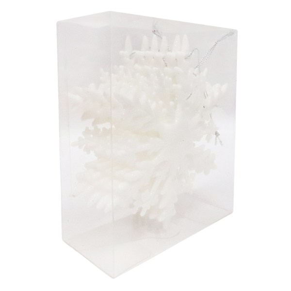 6-Count White Snowflake Shatterproof Ornaments, 6"