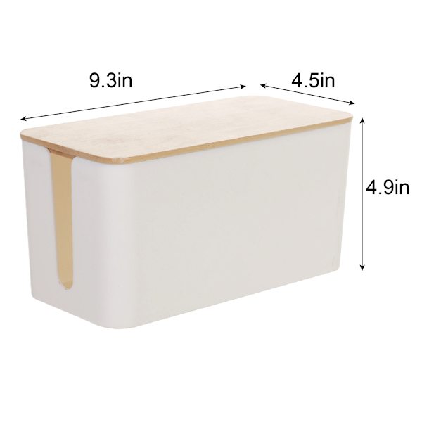 Office Cord Organizer with Bamboo Lid, 3l