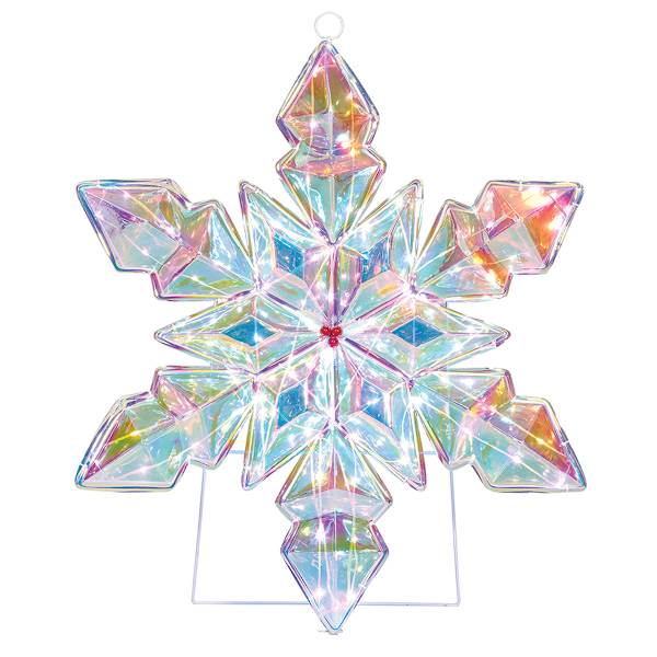 Random Twinkle LED 2D Snowflake, 30"