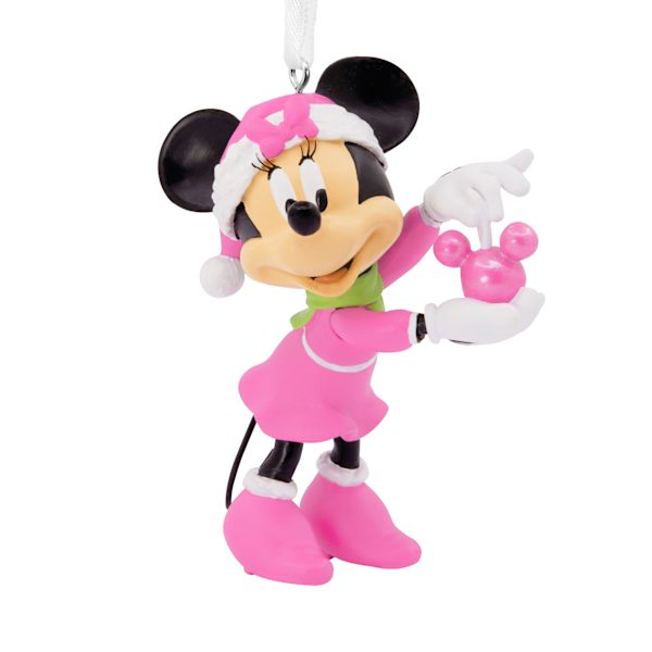 Disney Resin Minnie With Ornament, 4.8"