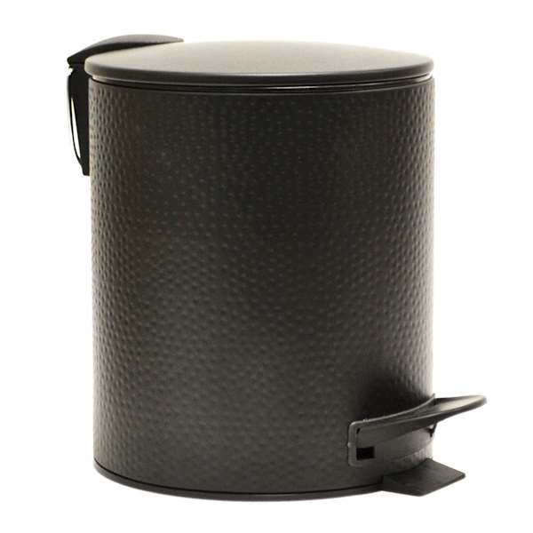 Haig Matte Black Metal Step Can, 5l
