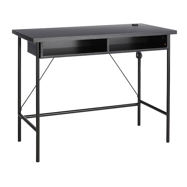 Lance Wood & Metal Desk, Black