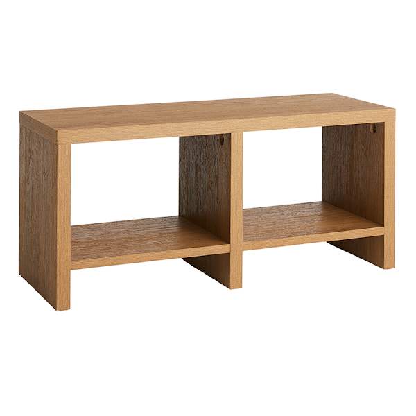 Hazel Cube Storage Bench - Rustic Natural Finish