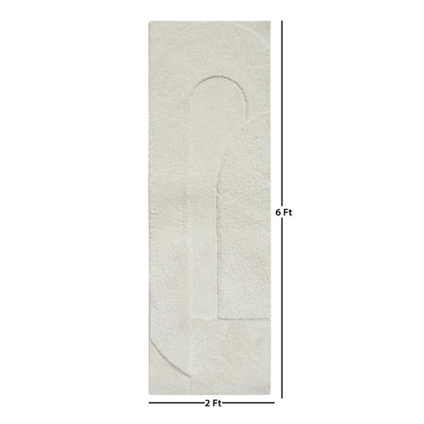(B884) Crosby St. Ivory High-Low Runner, 2x6