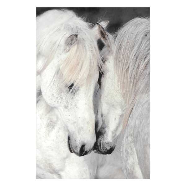Black & White Horses Canvas Wall Art, 24x36