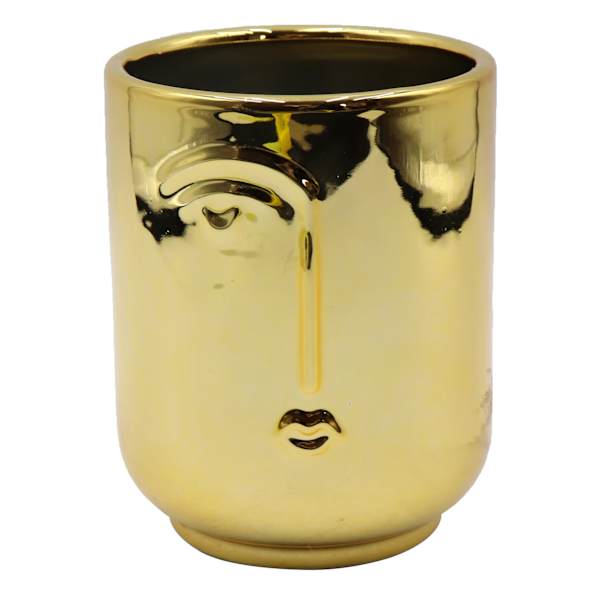 Oh Joy! Indoor Gold Face Ceramic Modern Planter, 5"