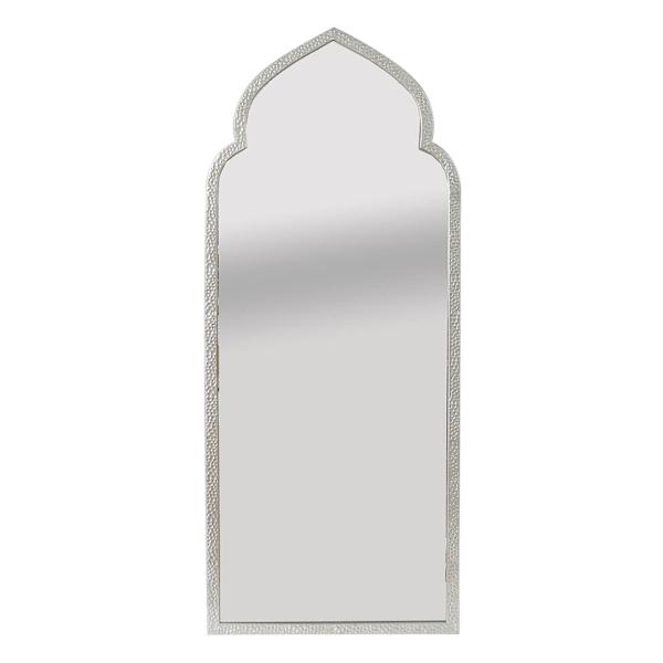 Found & Fable Silver Hammered Metal Leaner Mirror, 26x64