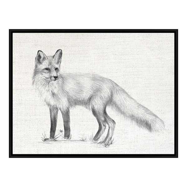 Ty Pennington Framed Fox Canvas Wall Art, 17x13
