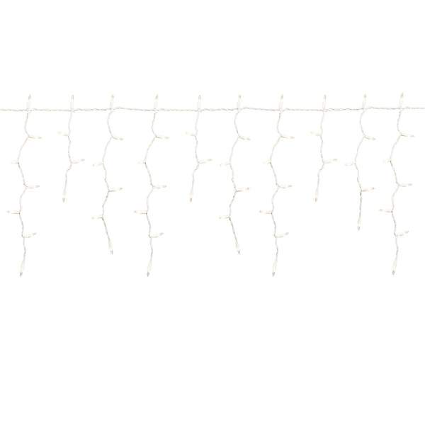 200-Count Clear Icicle String Lights with White Wire