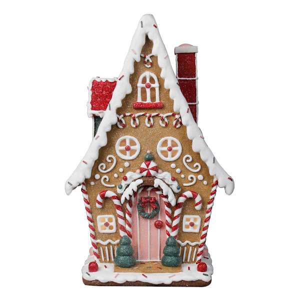 Gingerbread Lane LED Gingerbread House, 14"