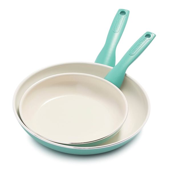 GreenPan Rio 2-Pack Frying Pan Set, Black