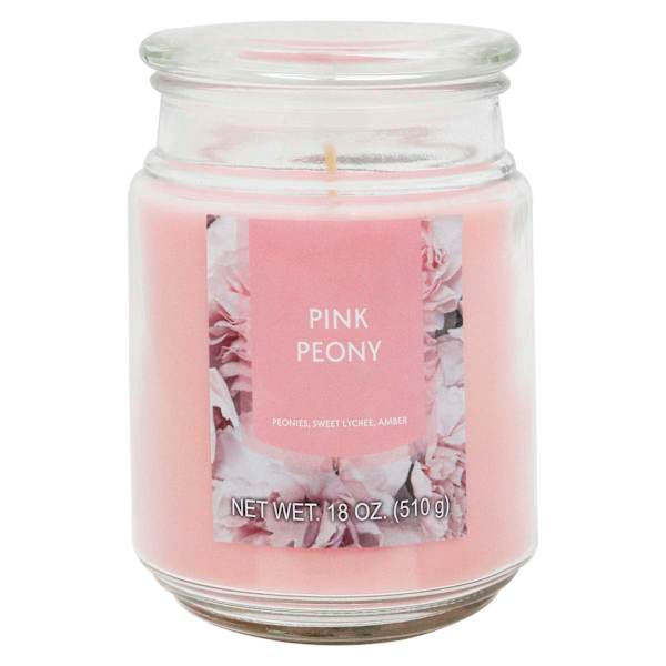 Pink Peony Scented Jar Candle, 18oz