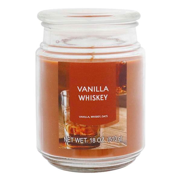 Vanilla Whiskey Scented Jar Candle, 18oz