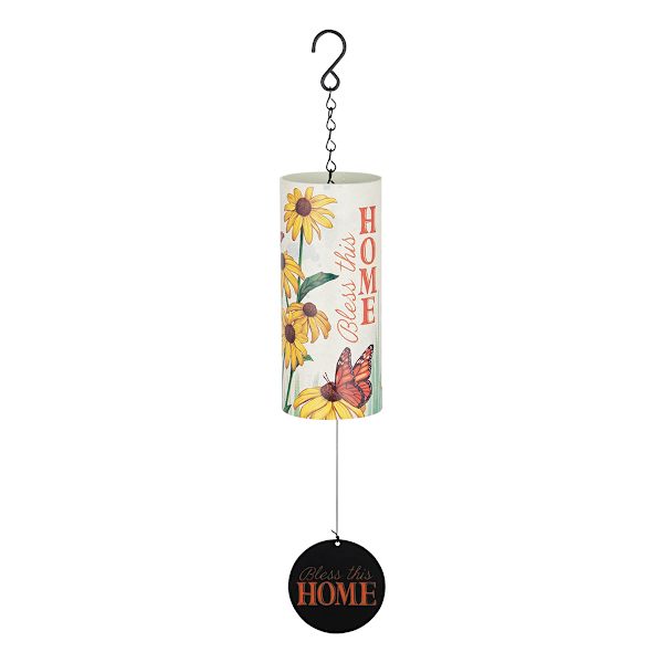 Bless Cylinder Wind Chime, 36"