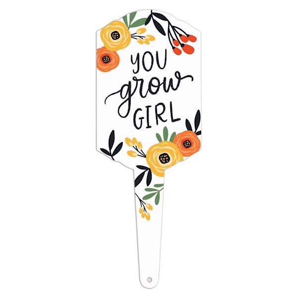 You Grow Girl Yard Stake, 6"
