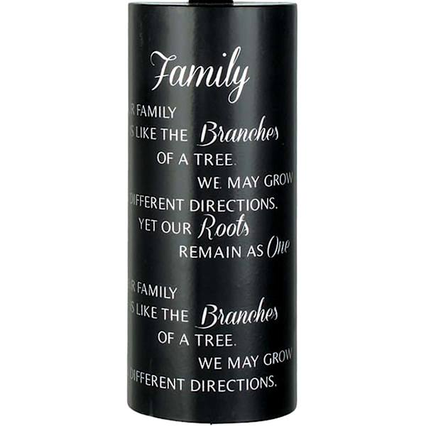 Black Family Sentiment Cylinder Wind Chime, 22"