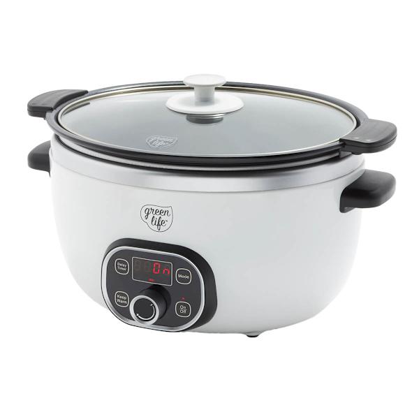 GreenLife Slow Cooker, White