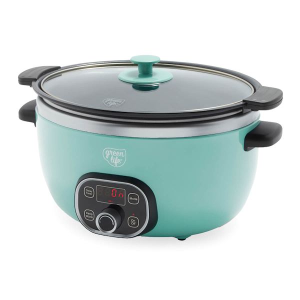 GreenLife Slow Cooker, Turquoise