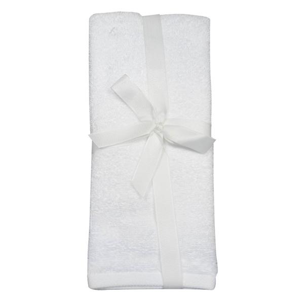 2-Pack White Cotton Hand Towels, 15x25