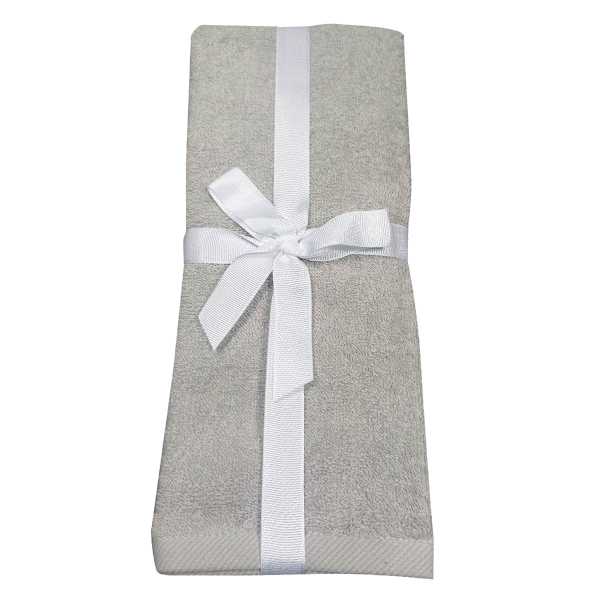 2-Pack Grey Cotton Hand Towels, 15x25