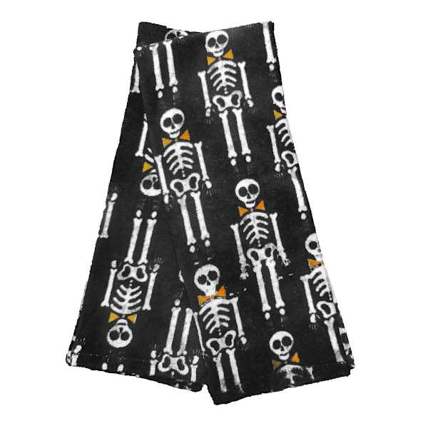 2-Pack Bowtie Skeleton Printed Hand Towels