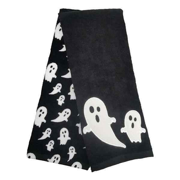 2-Pack Embroidered Ghosts Hand Towels