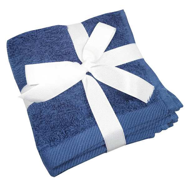 6-Pack Navy Blue Cotton Washcloths, 12"