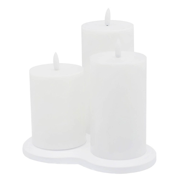 3Pk Rechargable Led Pillars