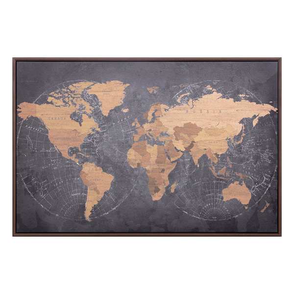 Ty Pennington World Map Canvas Wall Art, 36x24