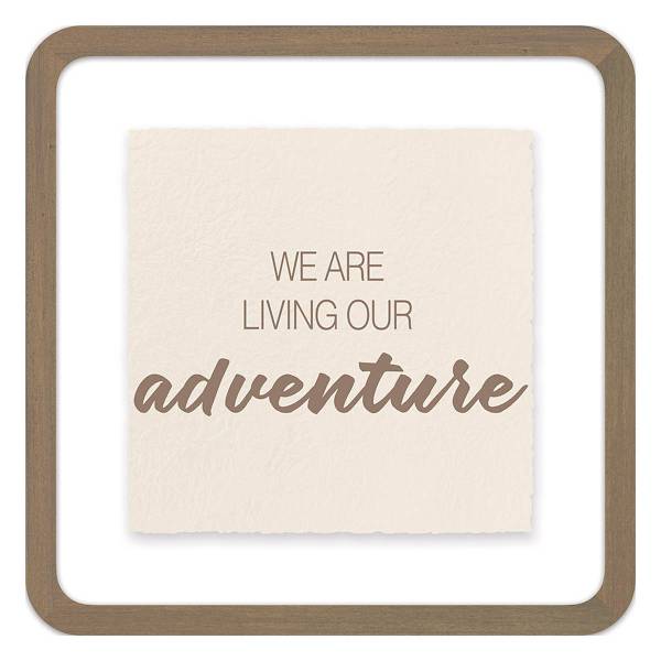 Ty Pennington Framed We Are Living Our Adventure Wall Sign, 14"