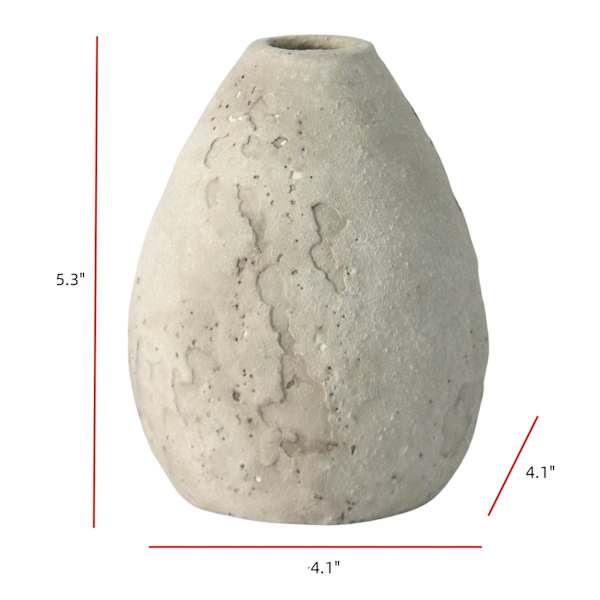 Neutral Ceramic Vase, 5"