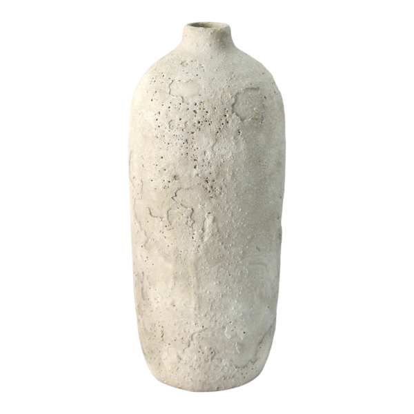 Neutral Ceramic Vase, 11"
