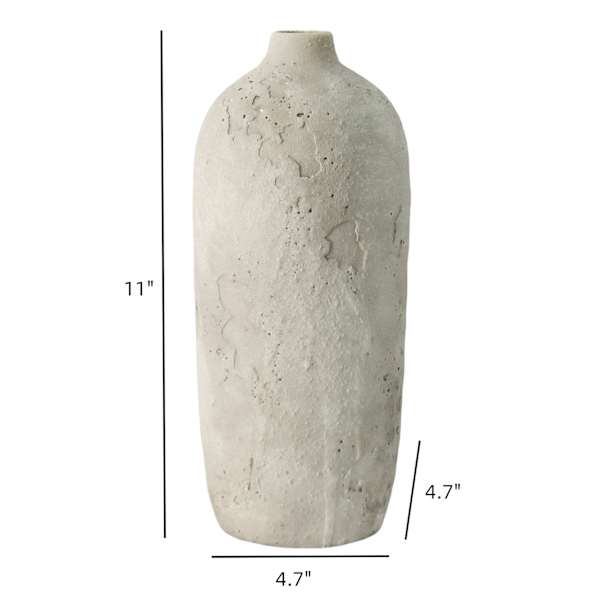Neutral Ceramic Vase, 11"