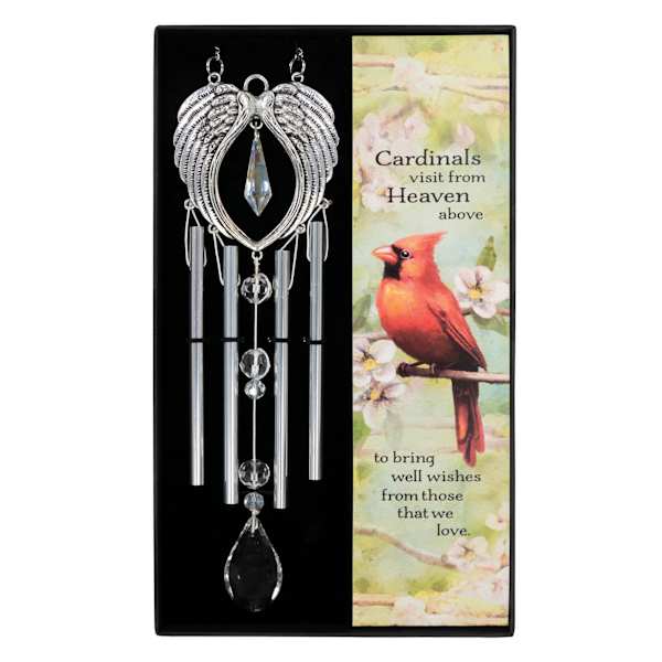 Cardinal Visit Wind Chime, 11.2"