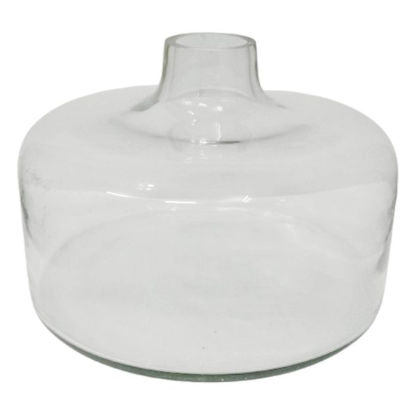 Clear Glass Vase, 7"