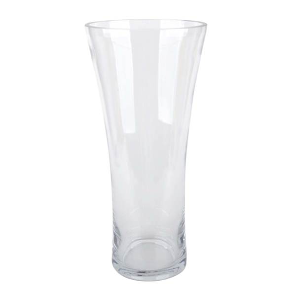 12in Hourglass Clear Glass Vase