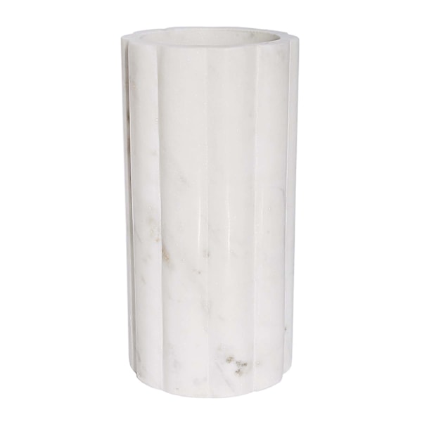 Cylindrical Marble Vase, 8"