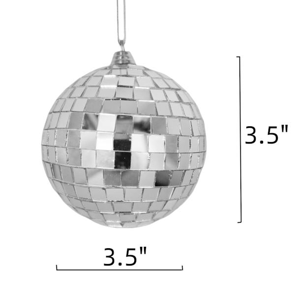 Oh Joy! Silver Disco Ball Ornament, 3.5"