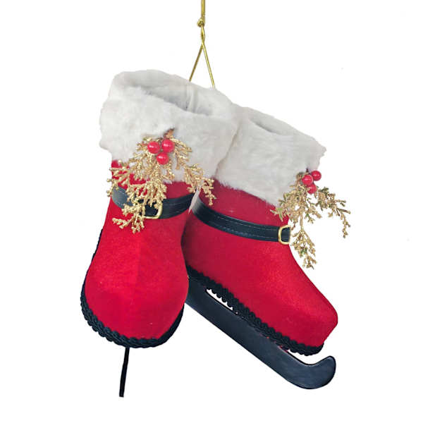 Classic Christmas Red Ice Skates Ornament, 8"