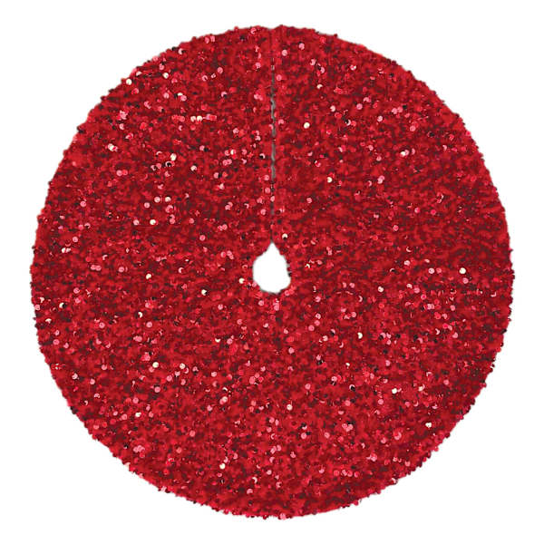 Red Sequin Tree Skirt, 18"