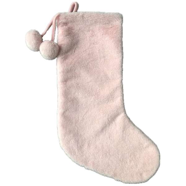 Pink Plush Stocking, 20"