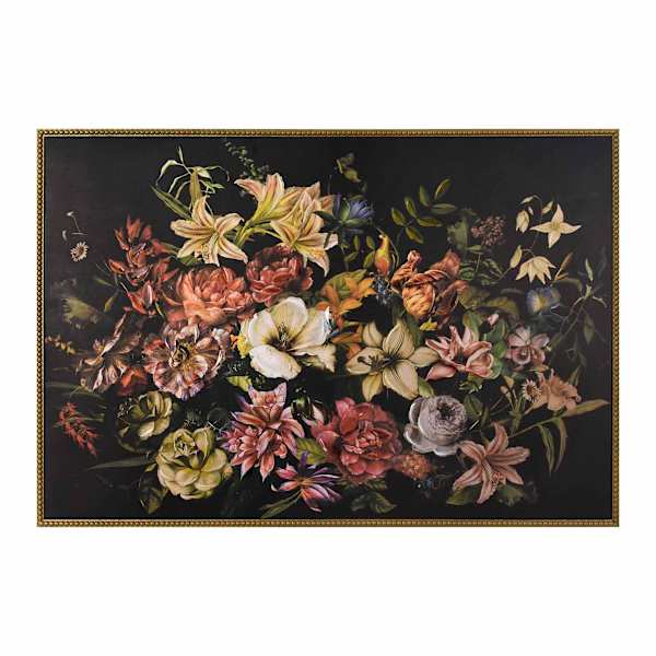 Framed Fabulous Floral Canvas Wall Art, 37x25