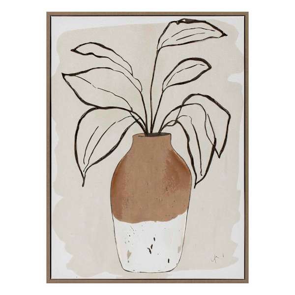 Soul Searcher Framed Sketch Botanical Canvas Wall Art, 18x24