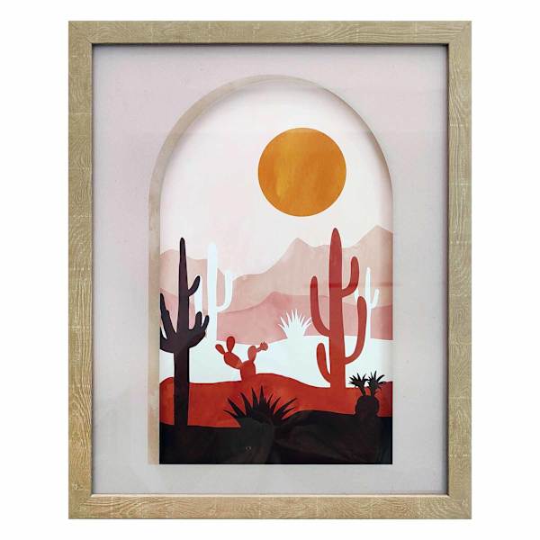 Soul Searcher Glass Framed Desert Sierra Print Wall Art, 17"