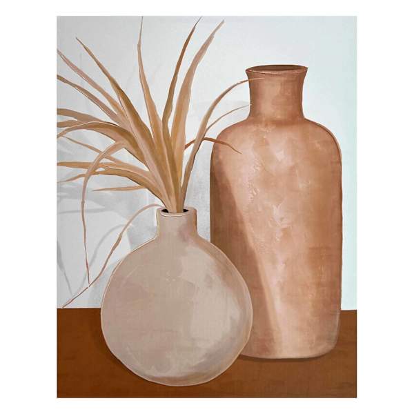 Soul Searcher Terra Cotta Vases Canvas Wall Art, 22x28