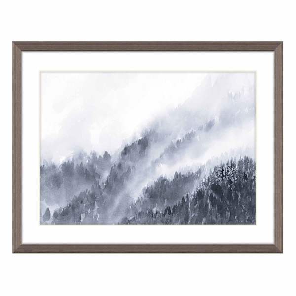 Neutral Misty Wood Landscape Framed Wall Art, 28x36