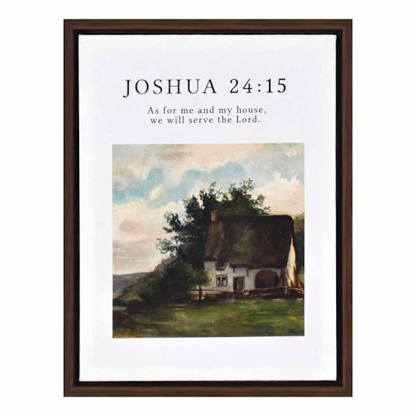 13X15 Joshua 24 15 Framed Canvas Wall Art