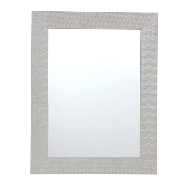 Light Grey Ripple Mirror, 22x28