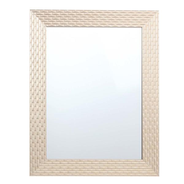 22X28 Metallic Basket Weave Mirror